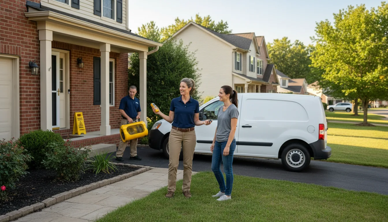 Residential water damage restoration in Granite City, IL